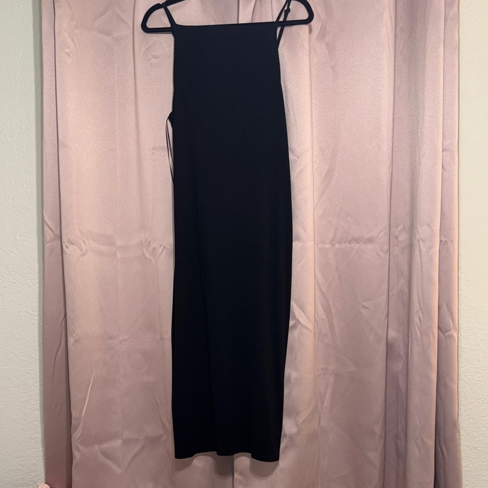 Classic Black Maternity Slip Dress - Minimalist Women's Dress